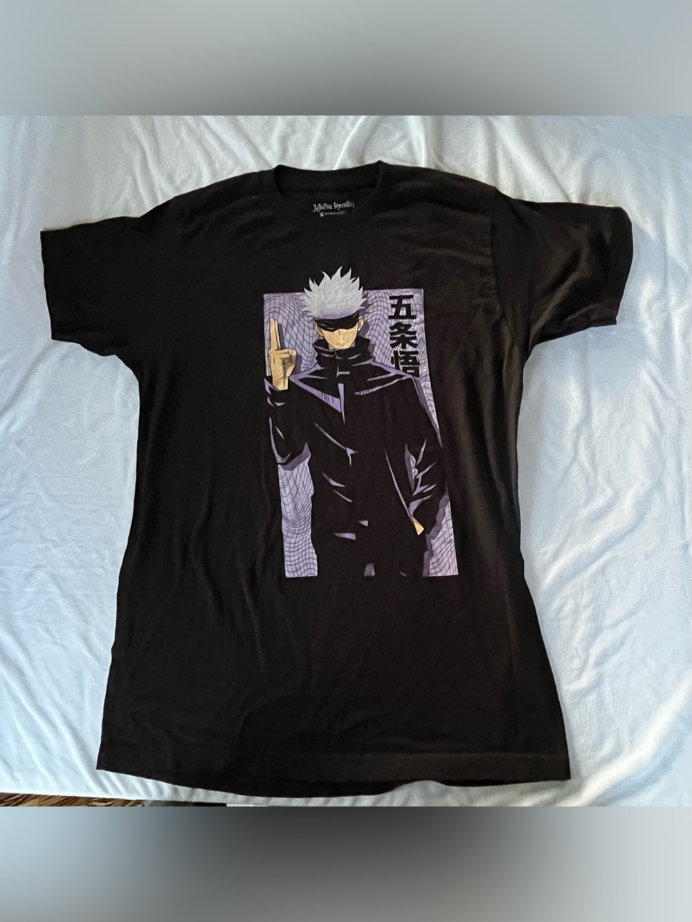 Black Graphic Anime Tee - Jujutsu Kaisen Style